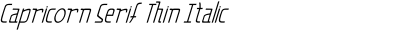Capricorn Serif Thin Italic